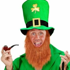 Widmann Leprechaun Top Hat With Beard World Costumes