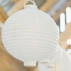Partydecor Light-up Paper Lantern White 30cm Party Supplies
