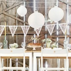 Partydecor Light-up Paper Lantern White 30cm Party Supplies