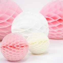 Partydecor Christmas Gift And Decoration Ideas Light Pink Honeycomb Party Decoration 30cm