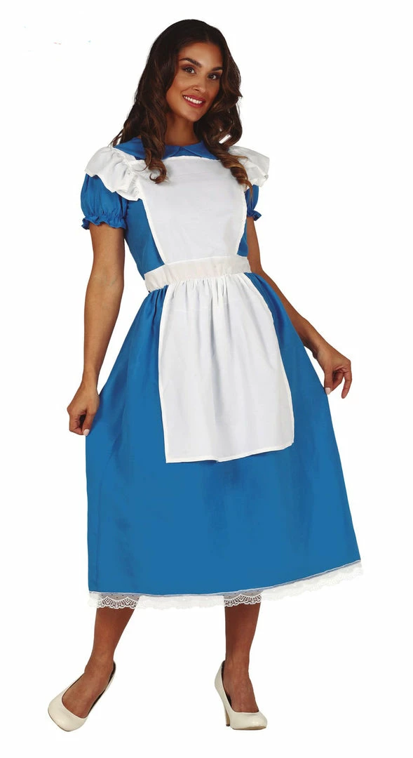 Fiestas Guirca Fairytale Costumes Little Blue Girl Alice Costume Adult