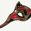 Bristol Loki Red And Black Long Nose Venetian Masquerade Mask Costume Accessories