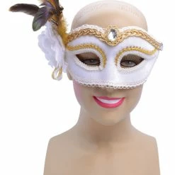 Bristol Costume Accessories Lucia White Eye Mask