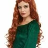 Smiffy's Medieval, Renaissance & Tudor Costumes Medieval Princess Auburn Wig