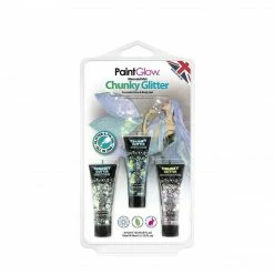 Paintglow Mermaid Mist UV Chunky Glitter Face & Body Gels 3 Pack