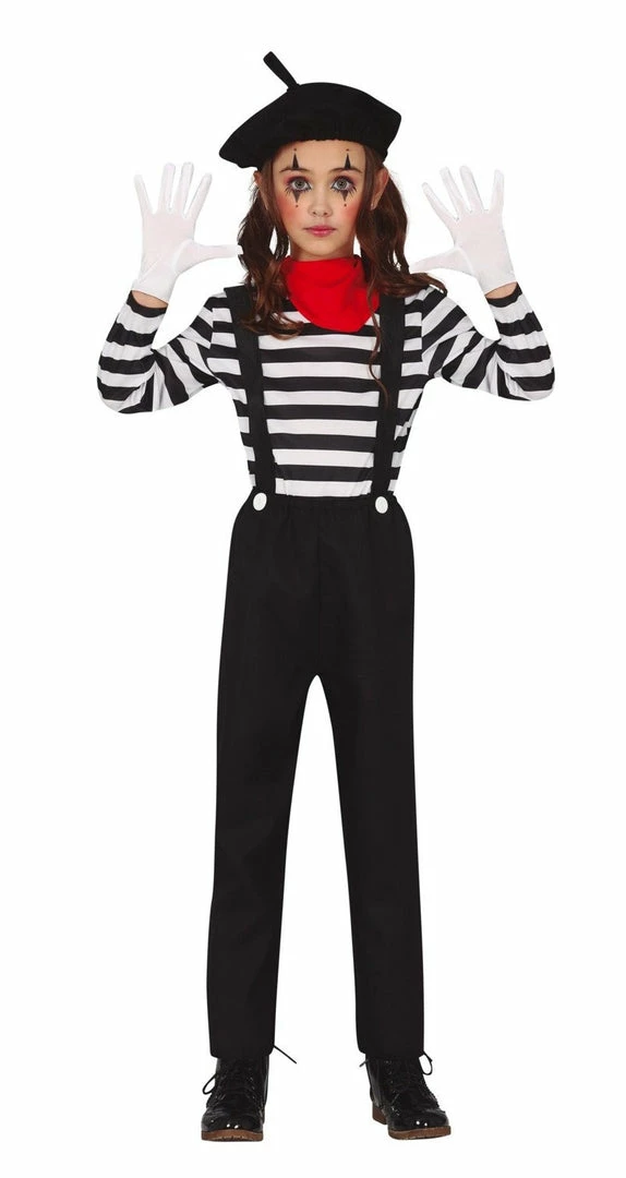 Fiestas Guirca Clown & Circus Mime Artist Costume Girls