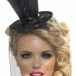 Smiffy's Hats & Headwear Mini Top Hat On A Headband Black