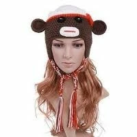 My Fancy Dress Brown Indian Wool Beanie Hat