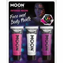 Moonglow Costume Accessories Moon Glow Intense UV Face Paint Purple Pink White