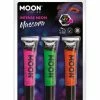 Moonglow Moon Glow Neon UV Mascara Pink Green Orange Costume Accessories