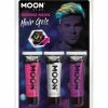 Moonglow Costume Accessories Moon Glow UV Hair Gel Pink White Purple Kit