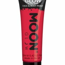 Moonglow Moon Glow In The Dark Paint Red 12ml Facepaints & FX