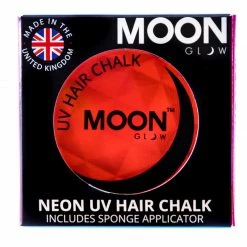 Moonglow Facepaints & FX Moon Glow 3.5g UV Neon Hair Chalk Intense Red