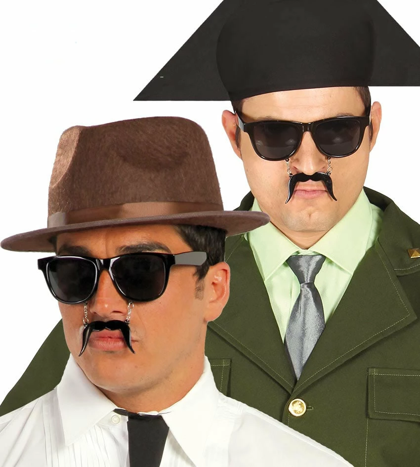 Fiestas Guirca Costume Accessories Moustache Sunglasses