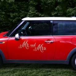 Partydecor Mr & Mrs Car Sticker