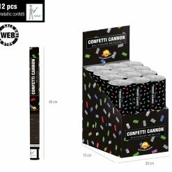 Fiestas Guirca Party Supplies Multicolour Metallic Confetti Cannon 30cm