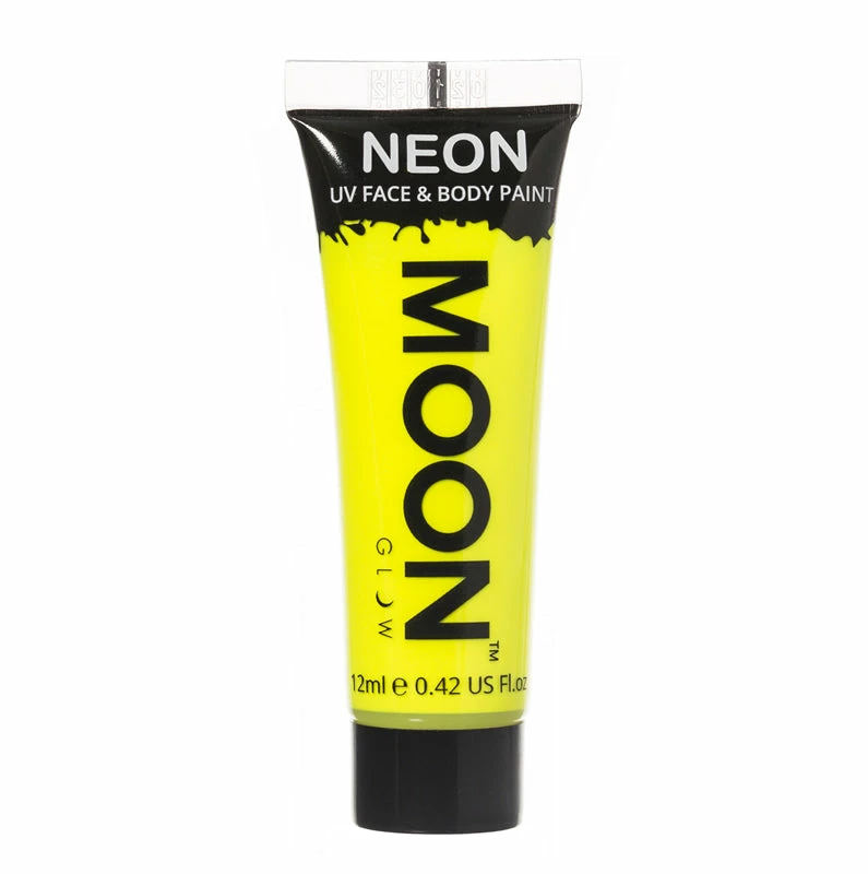 Moonglow Moon Glow 12ml Intense Neon UV Face Paint Yellow Costume Accessories