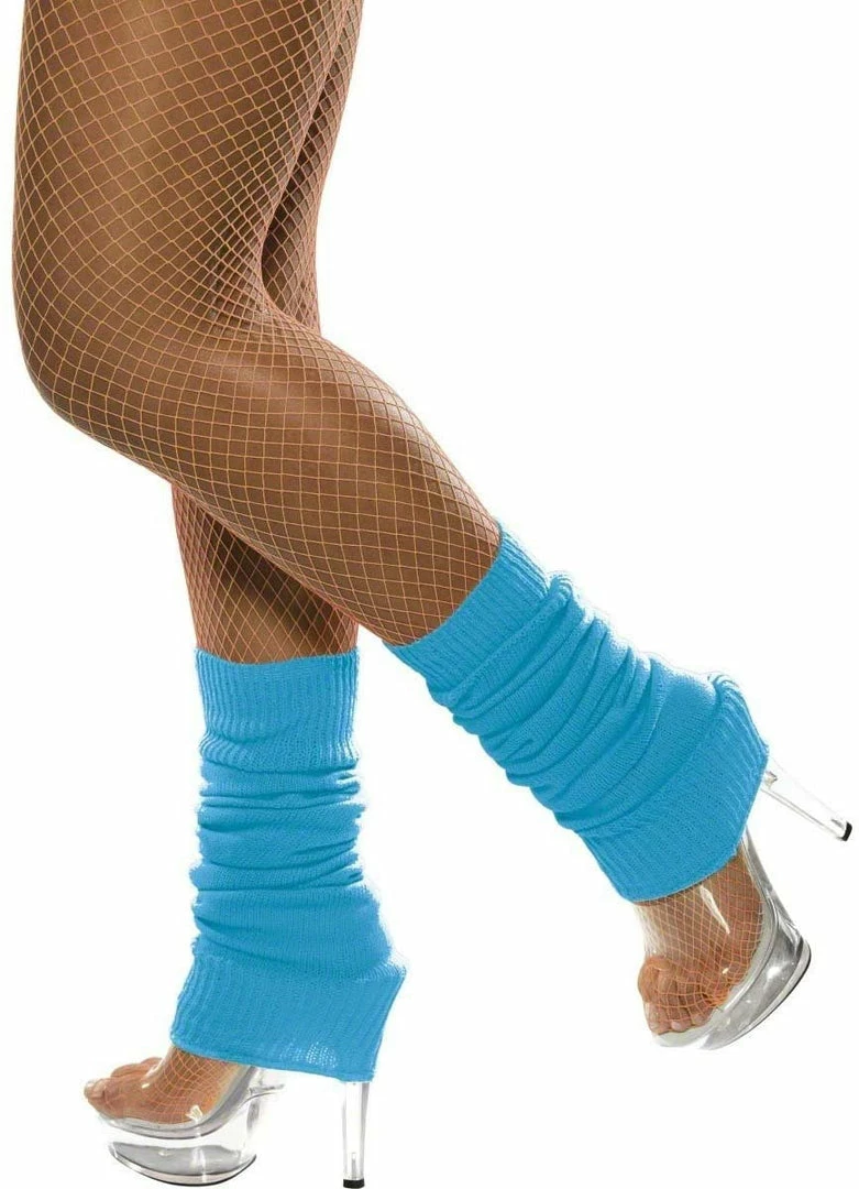 Smiffy's Neon Blue 1980's Leg Warmers
