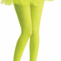 Wicked Neon Yellow Opaque Tights 1980's