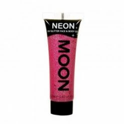 My Fancy Dress Moon Glow 12ml Glitter Gel UV Ruby Pink Costume Accessories