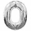My Fancy Dress Party Supplies Number 0 Silver Foil Balloon
