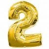 My Fancy Dress Number 2 Gold Foil Balloon Party Supplies