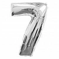 My Fancy Dress Party Supplies Number 7 Silver Foil Balloon