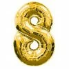 My Fancy Dress Number 8 Gold Foil Balloon