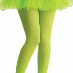 My Fancy Dress 1980's Neon Green Opaque Tights