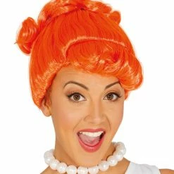 Fiestas Guirca Orange Cavewoman Wig TV & Film