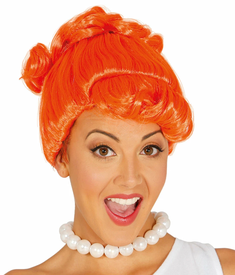 Fiestas Guirca Orange Cavewoman Wig TV & Film
