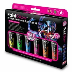 Paintglow Costume Accessories Paint Glow Pro UV Face Paint Boxset