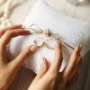 Partydecor Wedding Pink Roses Ring Bearer Pillow