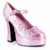 My Fancy Dress Pink Glitter Mary Jane Platform Shoes Costume Accessories