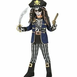 Widmann Halloween Pirate Captain Skeleton Costume Boy