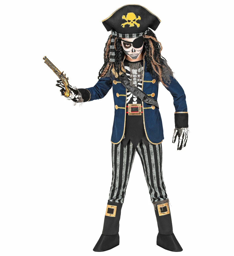 Widmann Halloween Pirate Captain Skeleton Costume Boy