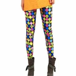 My Fancy Dress Ladies Polka Dot Letter And Number Print Leggings