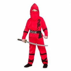 Wicked Power Ninja Red Costume Kid's Halloween