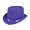 Bristol Top Hat Purple Satin Hats & Headwear