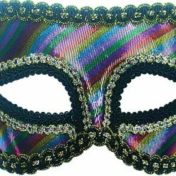 Bristol Rainbow Metallic Stripe Mask Costume Accessories