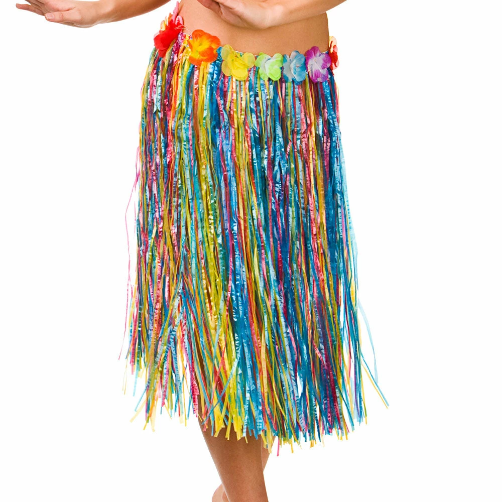 Wicked Rainbow Hula Grass Skirt