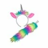 Wicked Rainbow Unicorn Headpiece And Tail