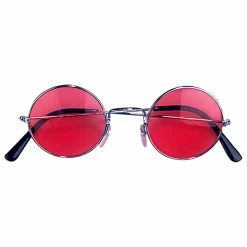 Bristol Halloween Accessories Red 60s Hippie Glasses