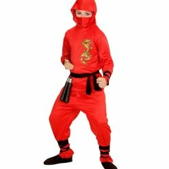 Wicked Halloween Red Dragon Ninja Costume