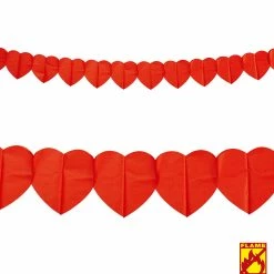 Partydecor Valentines Red Heart Garland Decoration