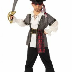 Bristol Pirate Costumes Red Skull Pirate Boy Costume