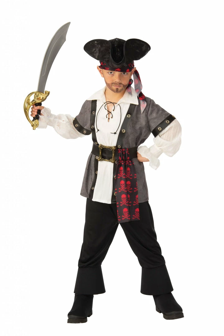 Bristol Pirate Costumes Red Skull Pirate Boy Costume