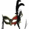 Bristol Red And Black Victorian Masquerade Mask
