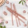 Partydecor Rose Gold Paper Straws