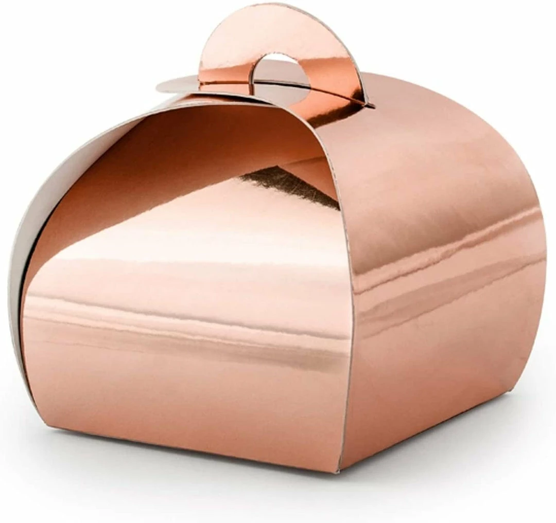 Partydecor Party Supplies Rose Gold Boxes Pack Of 10